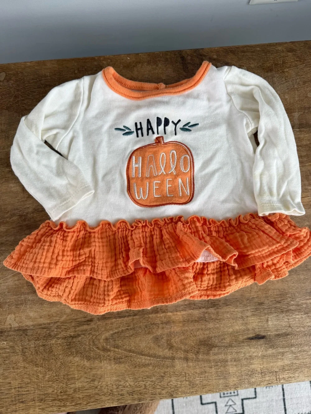 Chick Pea Baby Girl Pumpkin Halloween Outfit